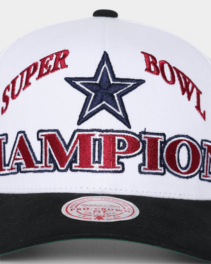 Mitchell & Ness Dallas Cowboys Super Bowl XXVII 'Dallas Cowboys Champs' Pro Crown Snapback Vintage White