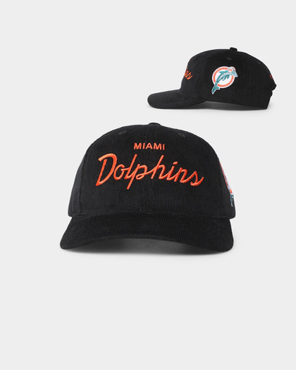 Mitchell & Ness Miami Dolphins Corduroy Script Deadstock Snapback Black