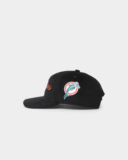 Mitchell & Ness Miami Dolphins Corduroy Script Deadstock Snapback Black