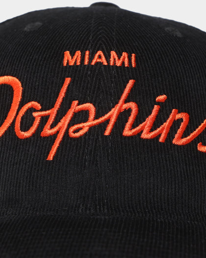 Mitchell & Ness Miami Dolphins Corduroy Script Deadstock Snapback Black
