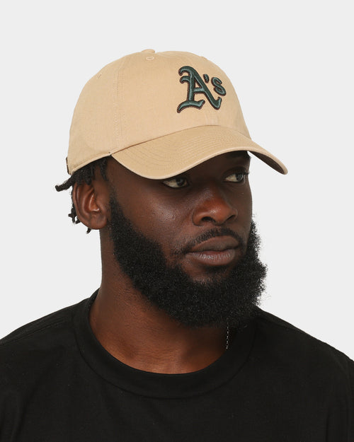 47 Brand Oakland Athletics 'Croc Hunter' Clean Up Strapback Khaki/Dark Green
