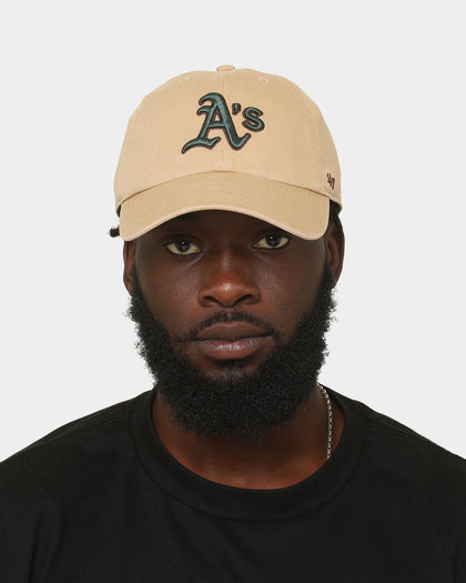 47 Brand Oakland Athletics 'Croc Hunter' Clean Up Strapback Khaki/Dark Green