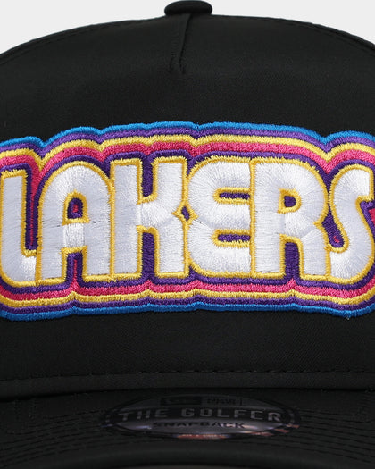 New Era Los Angeles Lakers 'Retro Black Prolight' Golfer Snapback Black