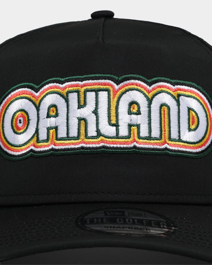 New Era Oakland Athletics 'Retro Black Prolight' Golfer Snapback Black