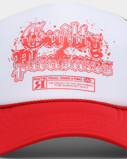 Rats Get Fat Guilty Pleasures Trucker Snapback White/Red