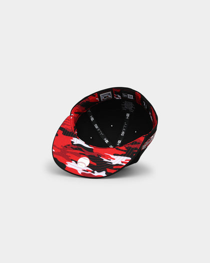 New Era Cincinnati Red 'Camo Undervisor' 59FIFTY Fitted Black