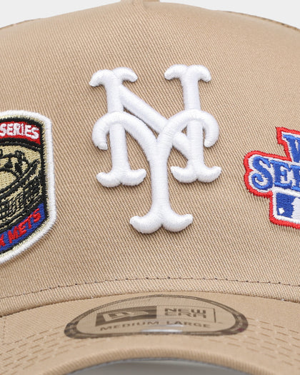 New Era New York Mets 'World Series Multi Logo' 9FORTY K-Frame Snapback Trucker Tumbleweed