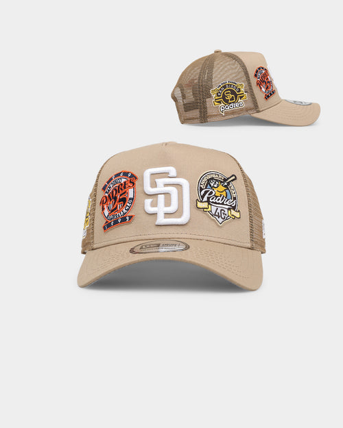 New Era San Diego Padres 'World Series Multi Logo' 9FORTY K-Frame Snapback Trucker Tumbleweed