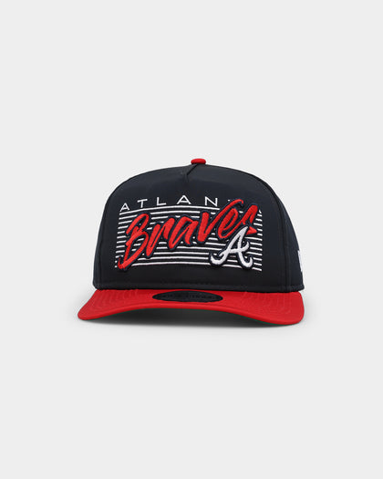 New Era Atlanta Braves 'Retro Block Script' Golfer Snapback Navy