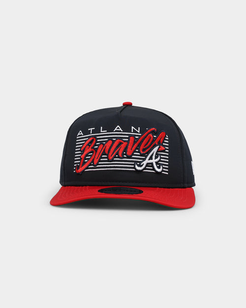 New Era Atlanta Braves 'Retro Block Script' Golfer Snapback Navy