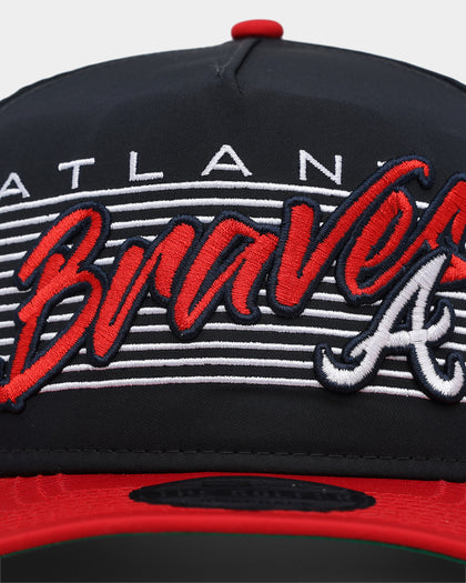 New Era Atlanta Braves 'Retro Block Script' Golfer Snapback Navy