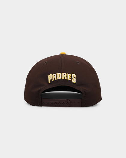 New Era San Diego Padres 'Retro Block Script' Golfer Snapback Dark Brown