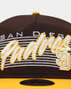New Era San Diego Padres 'Retro Block Script' Golfer Snapback Dark Brown