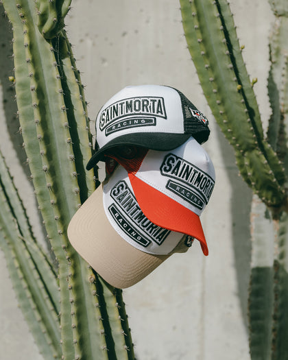 Saint Morta Pro Racing Trucker Cap Snapback Black/White