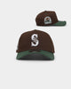 New Era Seattle Mariners 'Beef & Broccoli' 9FORTY A-Frame Snapback Dark Brown
