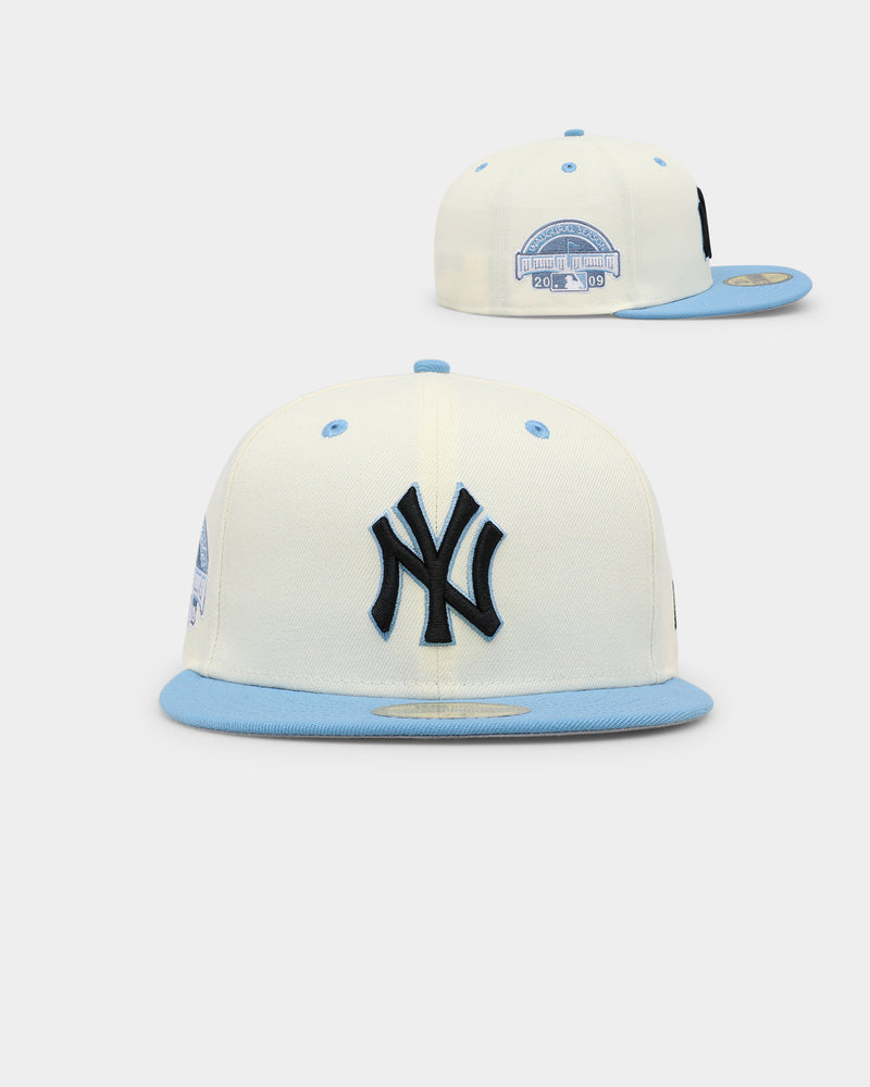 university blue yankees hat