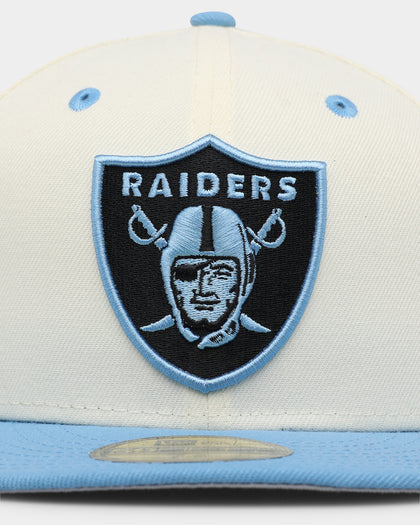 New Era Oakland Raiders 'Chrome University Blue' 59FIFTY Fitted White