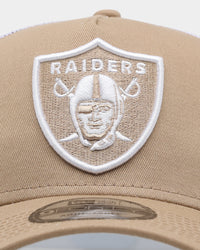 New Era Las Vegas Raiders 'Summer Essential' 9FORTY A-Frame Trucker Tumbleweed/White
