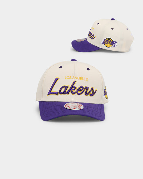 Mitchell & Ness Los Angeles Lakers 'Wool Blend' Snapback Vintage White