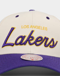 Mitchell & Ness Los Angeles Lakers 'Wool Blend' Snapback Vintage White
