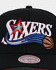 Mitchell & Ness Philadelphia 76ers 'Wool Blend' Snapback Black