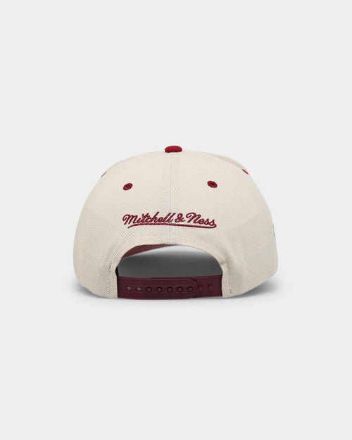 Mitchell & Ness Chicago Bulls 'Strawberry & Cream' Pro Crown Snapback Vintage White