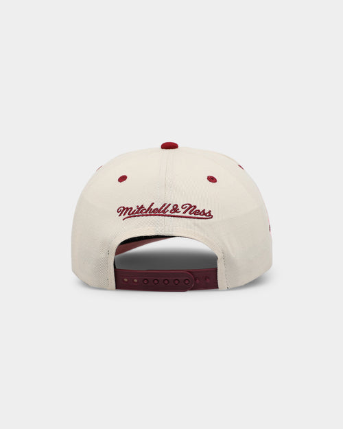Mitchell & Ness Philadelphia 76ers 'Strawberry & Cream' Pro Crown Snapback Vintage White