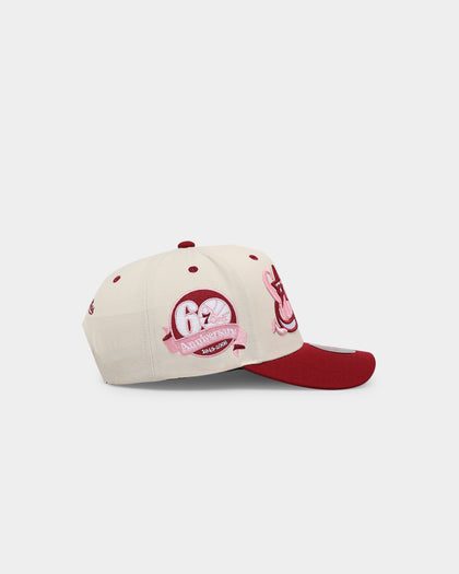 Mitchell & Ness Philadelphia 76ers 'Strawberry & Cream' Pro Crown Snapback Vintage White