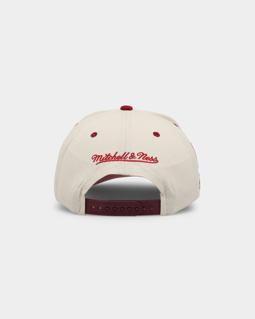 Mitchell & Ness Golden State Warriors 'Strawberry & Cream' Pro Crown Snapback Vintage White