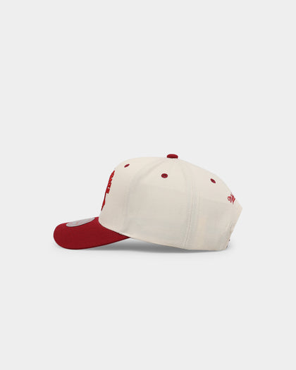 Mitchell & Ness Golden State Warriors 'Strawberry & Cream' Pro Crown Snapback Vintage White