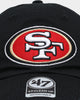 47 Brand Kids' San Francisco 49ers 47 Clean Up Strapback Black