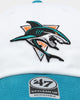 47 Brand San Jose Sharks Two Tone 47 Clean Up Strapback White
