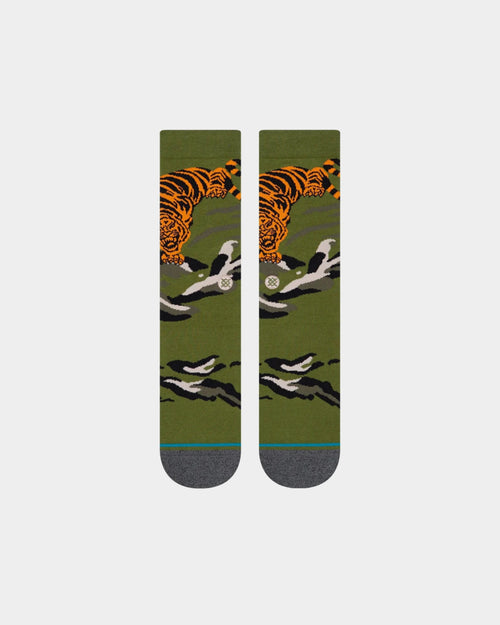 Stance Men's Big Cat Crew Socks Green