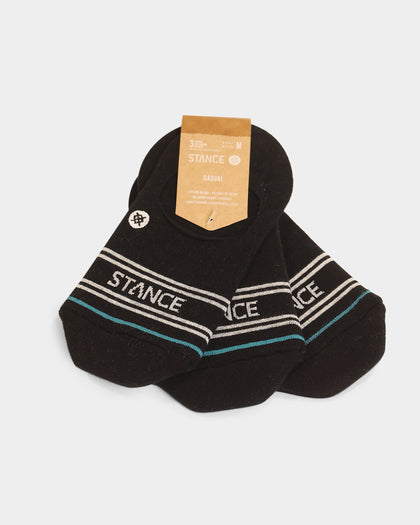 Stance Men's Basic No Show Sock 3 Pack Black