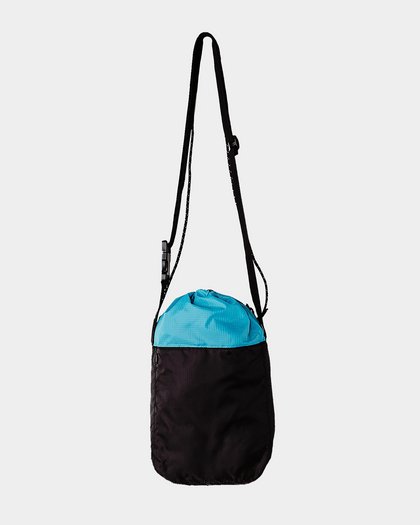 OBEY Commuter Cinch Bag Black/Sky Blue