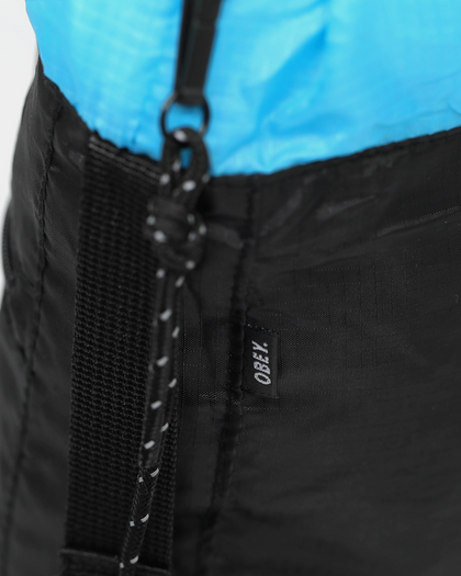 OBEY Commuter Cinch Bag Black/Sky Blue