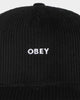 Obey Obey Cord Snapback Black