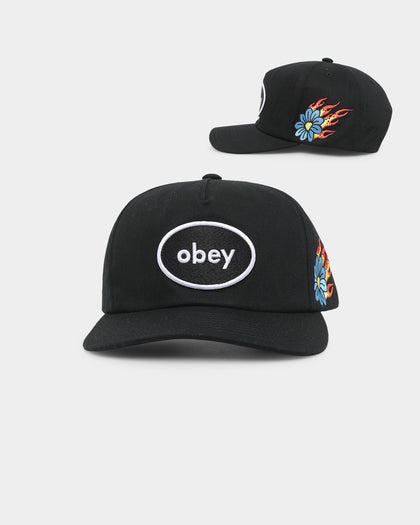 Obey Lessons 5-Panel Snapback Black