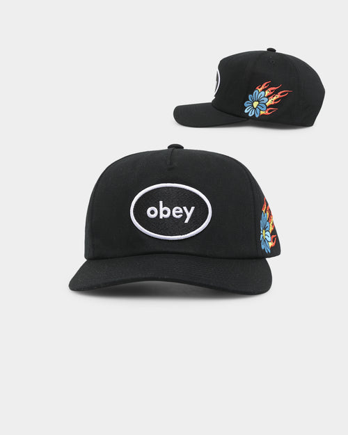 Obey Lessons 5-Panel Snapback Black