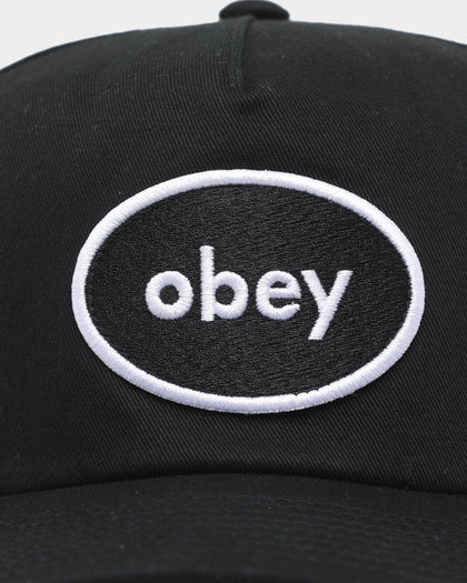 Obey Lessons 5-Panel Snapback Black