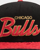Mitchell & Ness Chicago Bulls Luxury Carp Script Snapback Black/Red