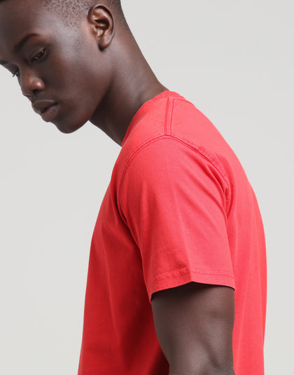 Well Made Legacy Tall Tee Red Acid Wash