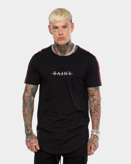Saint Morta Prestige Stripe SS Tee Black