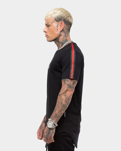 Saint Morta Prestige Stripe SS Tee Black