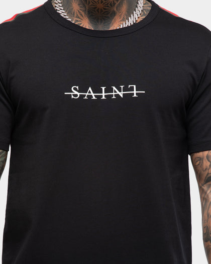 Saint Morta Prestige Stripe SS Tee Black