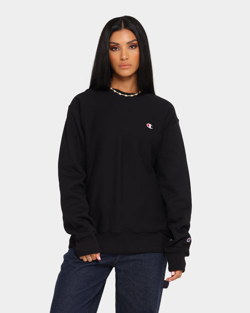 Champion Rev Weave Crew Black
