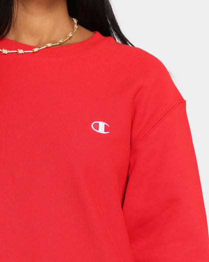 Champion Rev Weave Crew Red