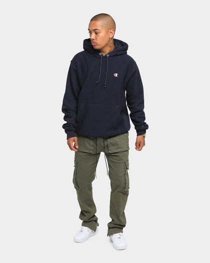 Champion Rev Weave Hoodie Navy