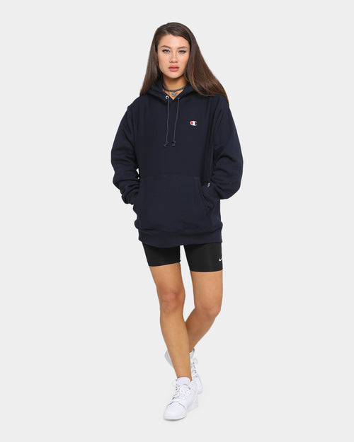 Champion Rev Weave Hoodie Navy