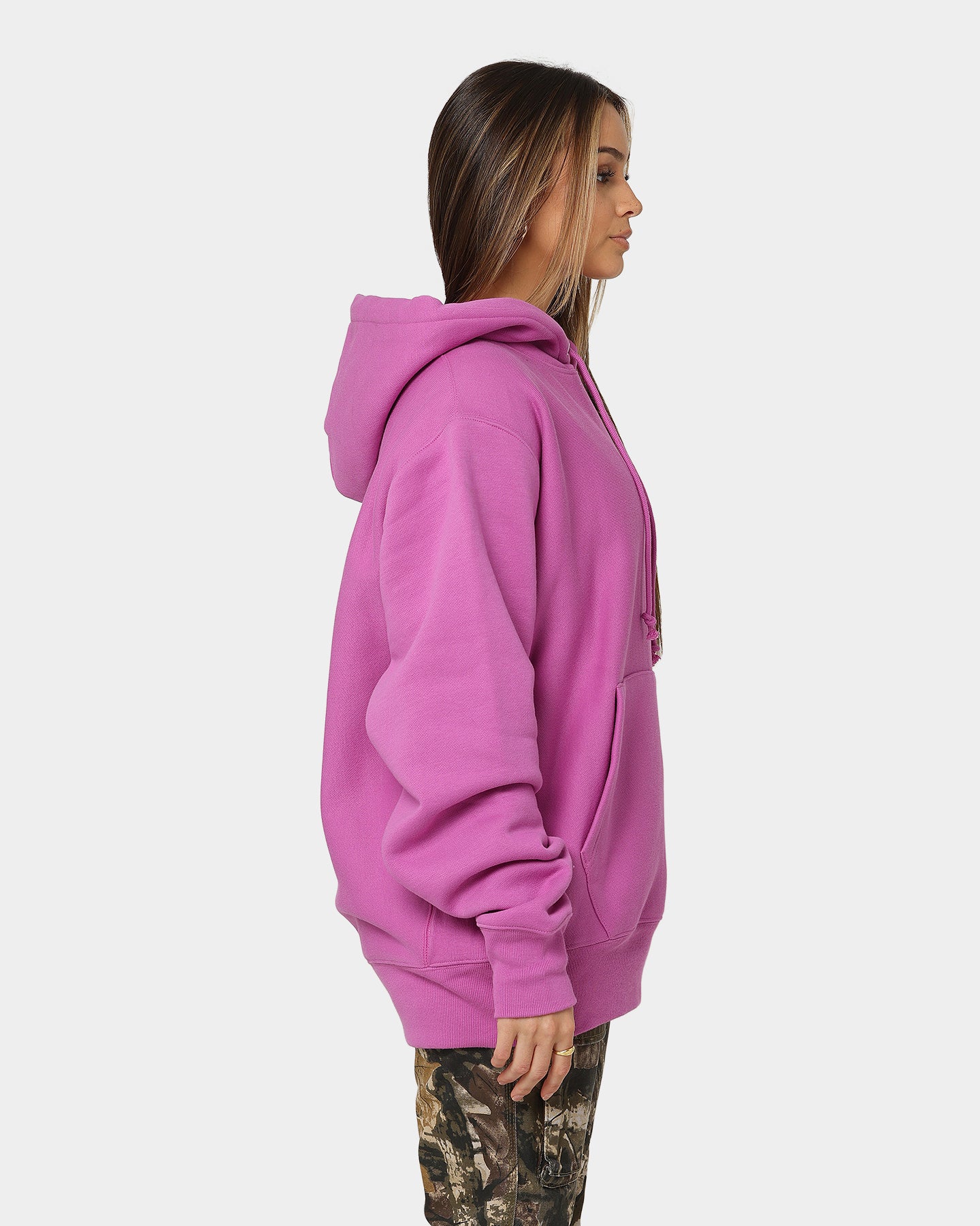 Champion Reverse Weave Hoodie Our Fave Fuchsia | Culture Kings US